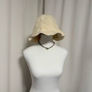 Elegant Cream Canvas Bucket Hat